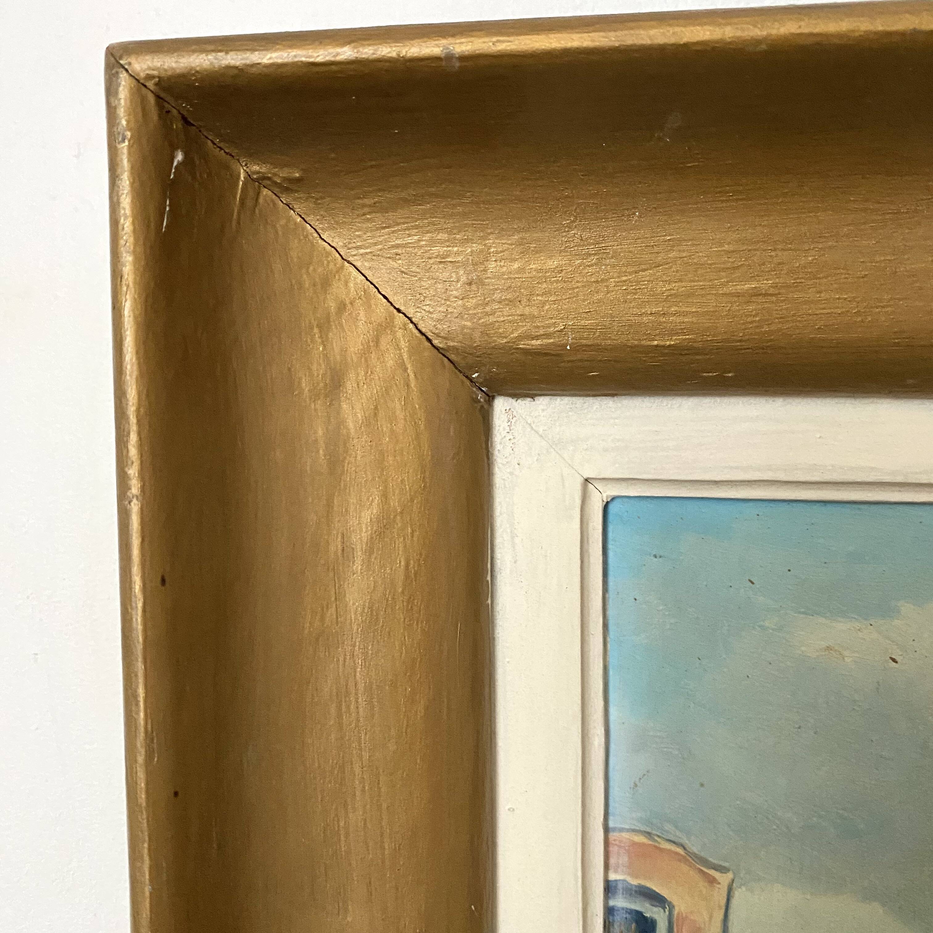 Grande toile encadrée maison ensoleillée