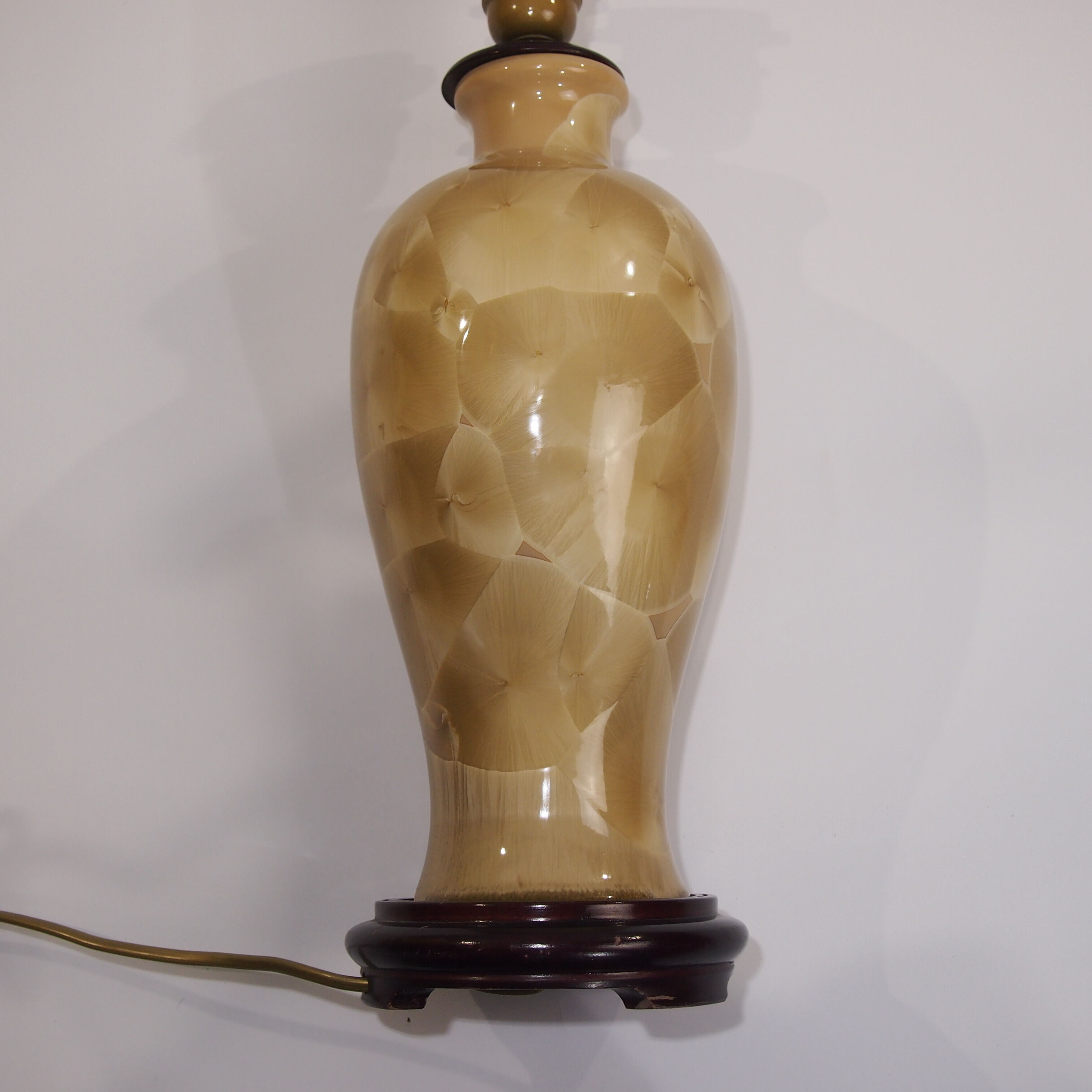 Straw-marquetry table lamp / Louis Drimmer/vintage