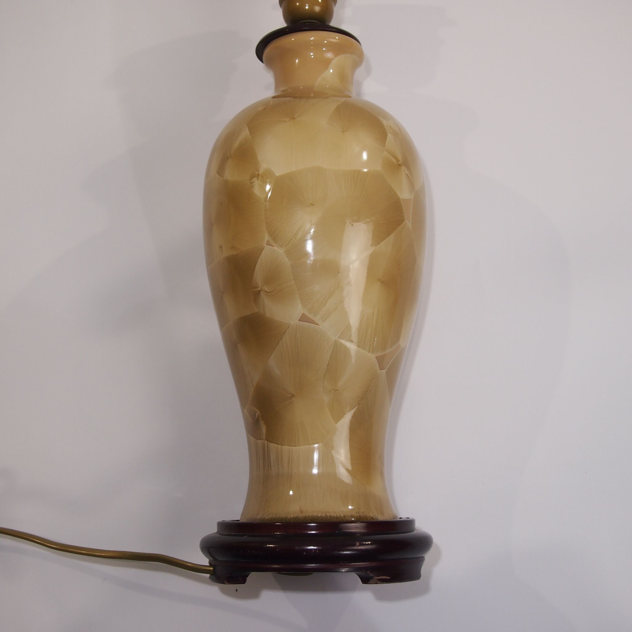 Straw-marquetry table lamp / Louis Drimmer/vintage