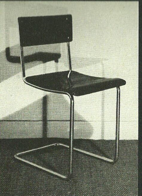 Chaise de modèle n ° 36 par D3 Rotterdam style bauhaus des années 1930