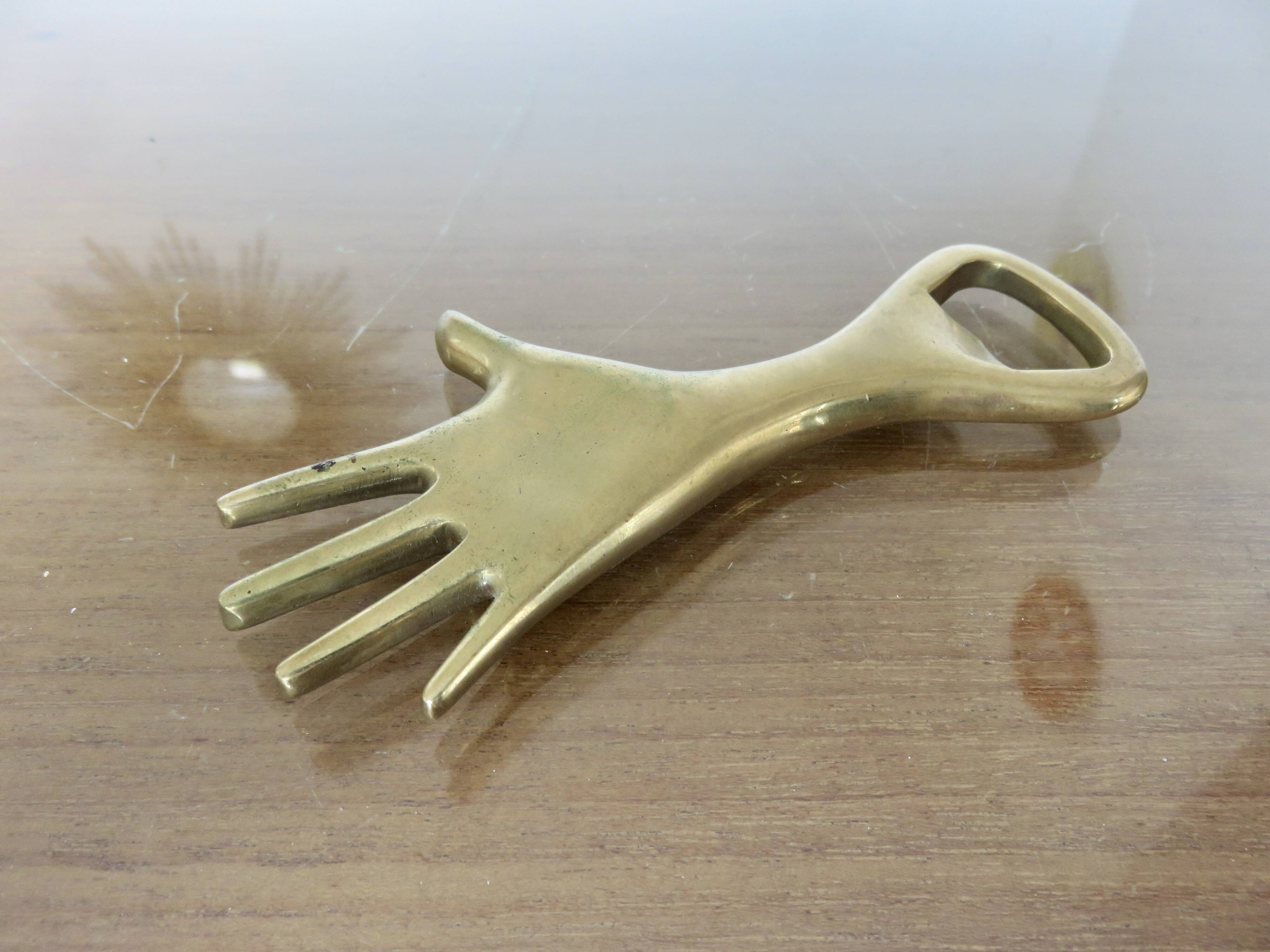 Carl Aubock, signed, necessary bar in gilded brass, Austria, 1950