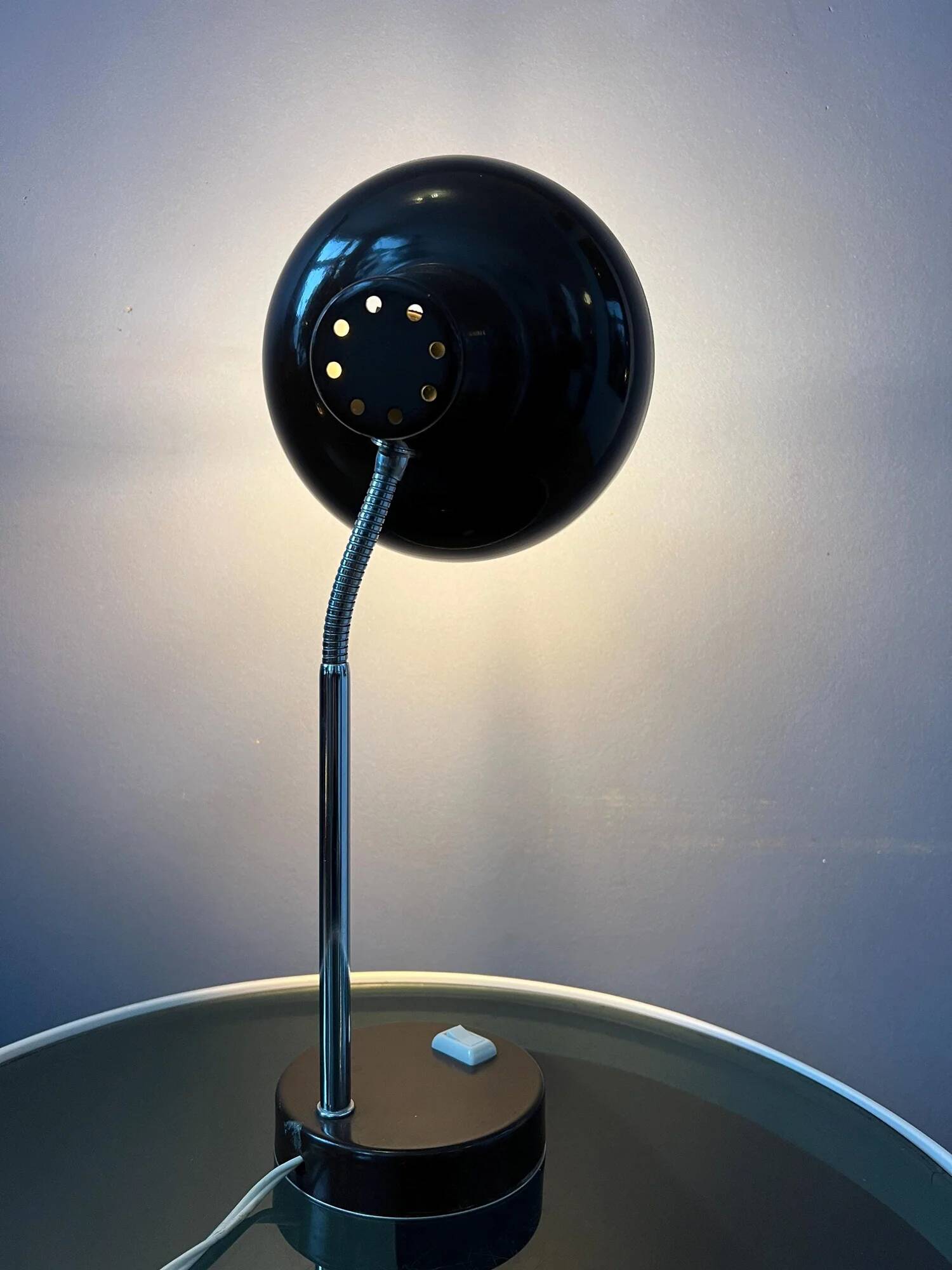 Metal vintage brown table lamp