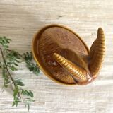 Bouc en céramique , terrine vintage zoomorphe