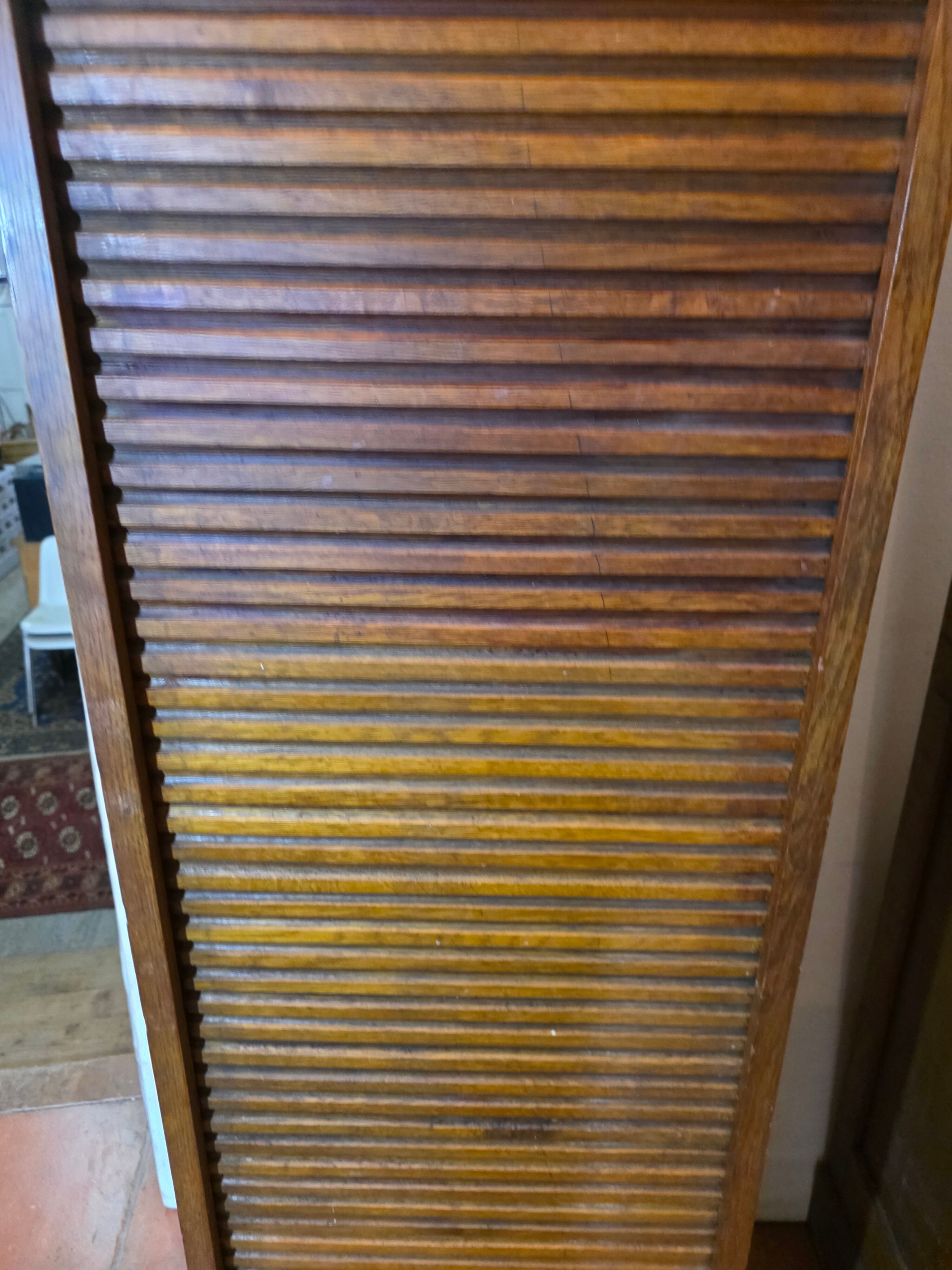 Pair of oak curtain file cabinets