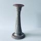 Enamelled terracotta candle holder