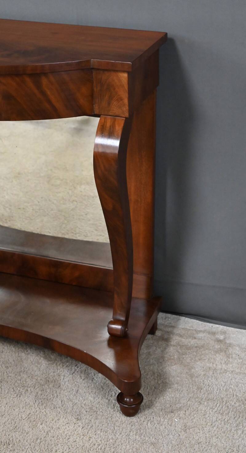 Mahogany console, Restoration period – first part of the 19th century.