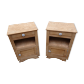 Pair of oak bedside tables