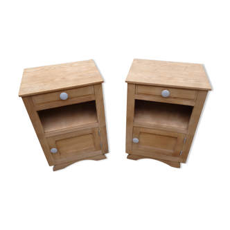 Pair of oak bedside tables