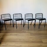 Set of 4 Steelmobil black chairs