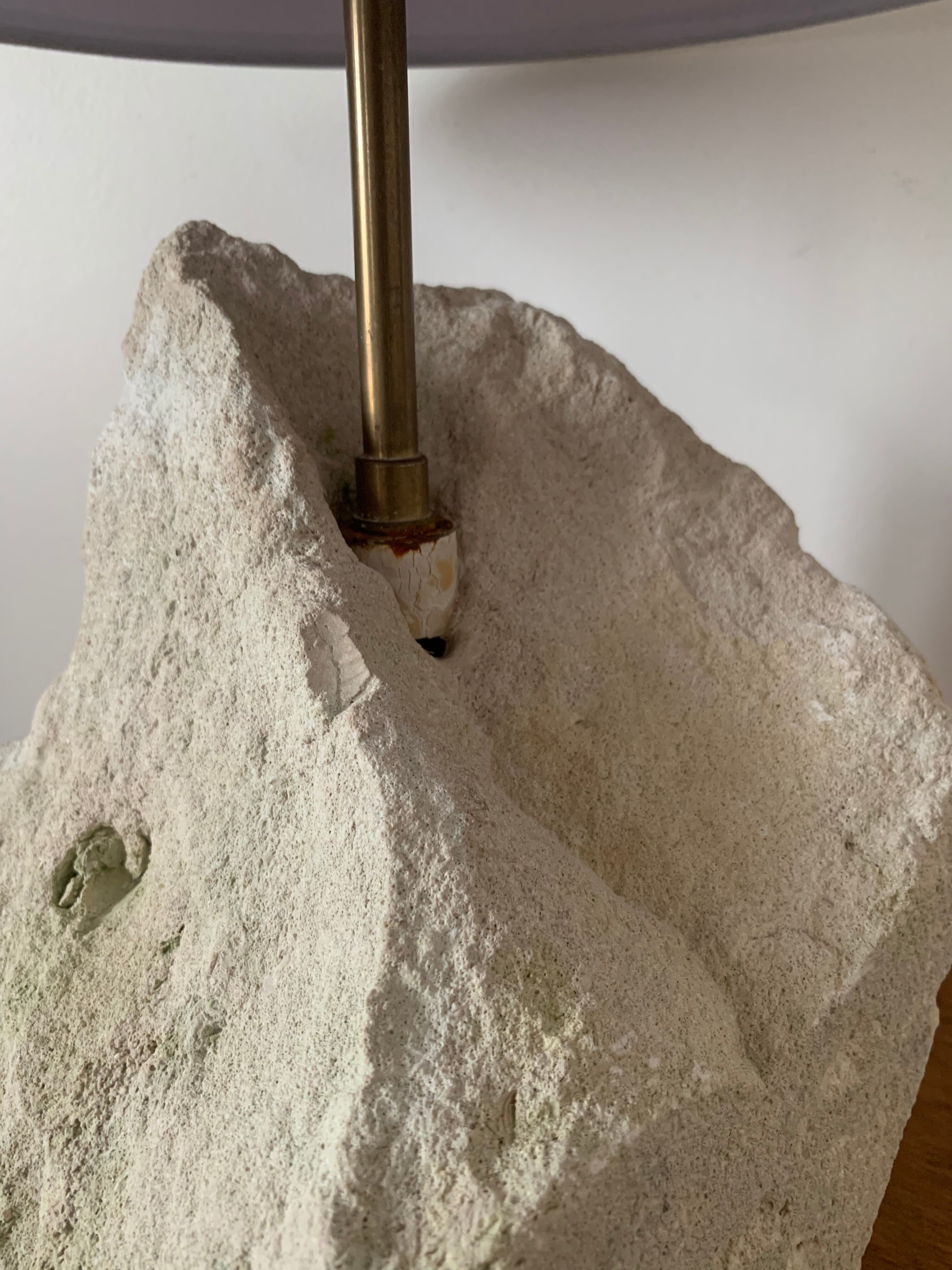 Ancient carved stone lamp