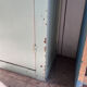 Old original green patina cabinet