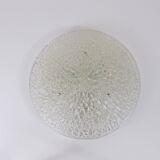 Round textured glass ceiling light J. T. Kalmar mid-century, Austria, 1960s