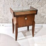 Walnut bedside table