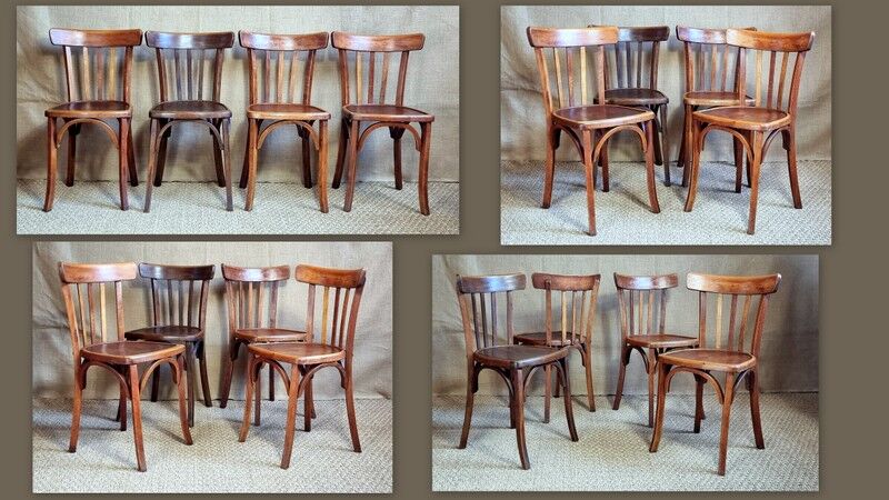 Set 4 Luterma chairs from the brewery of Lutterbach 40s