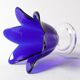 Cobalt Blue Vintage Glass Vase / Mid-century Tulip Flower Vase. Portugal