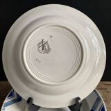 Set of 6 Art Deco Deep Plates - Moulin des Loups Orchies - Model PAX