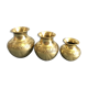 Three small brass vases