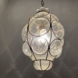 Suspension en verre de Murano italien vintage