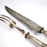 Empire Silver Carving Knife and Fork Set Brush&Cie