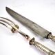 Empire Silver Carving Knife and Fork Set Brush&Cie