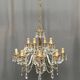 Venetian lustre. Crystal, glass, hand-painted. 12 light points.