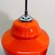 Orange glass pendant lamp Polam-Pila, 1970s.