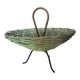 Basket - vintage wicker tripod fruit bowl with handle