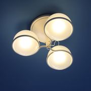 Gino Sarfatti metal and glass 'Le Sfere Plafone 2042/3' ceiling lamp for Arteluce