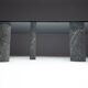Marble and Glass Dining Table by Massimo Vignelli, Italy, 1980s