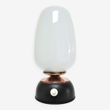 Lampe veilleuse opaline design années 60