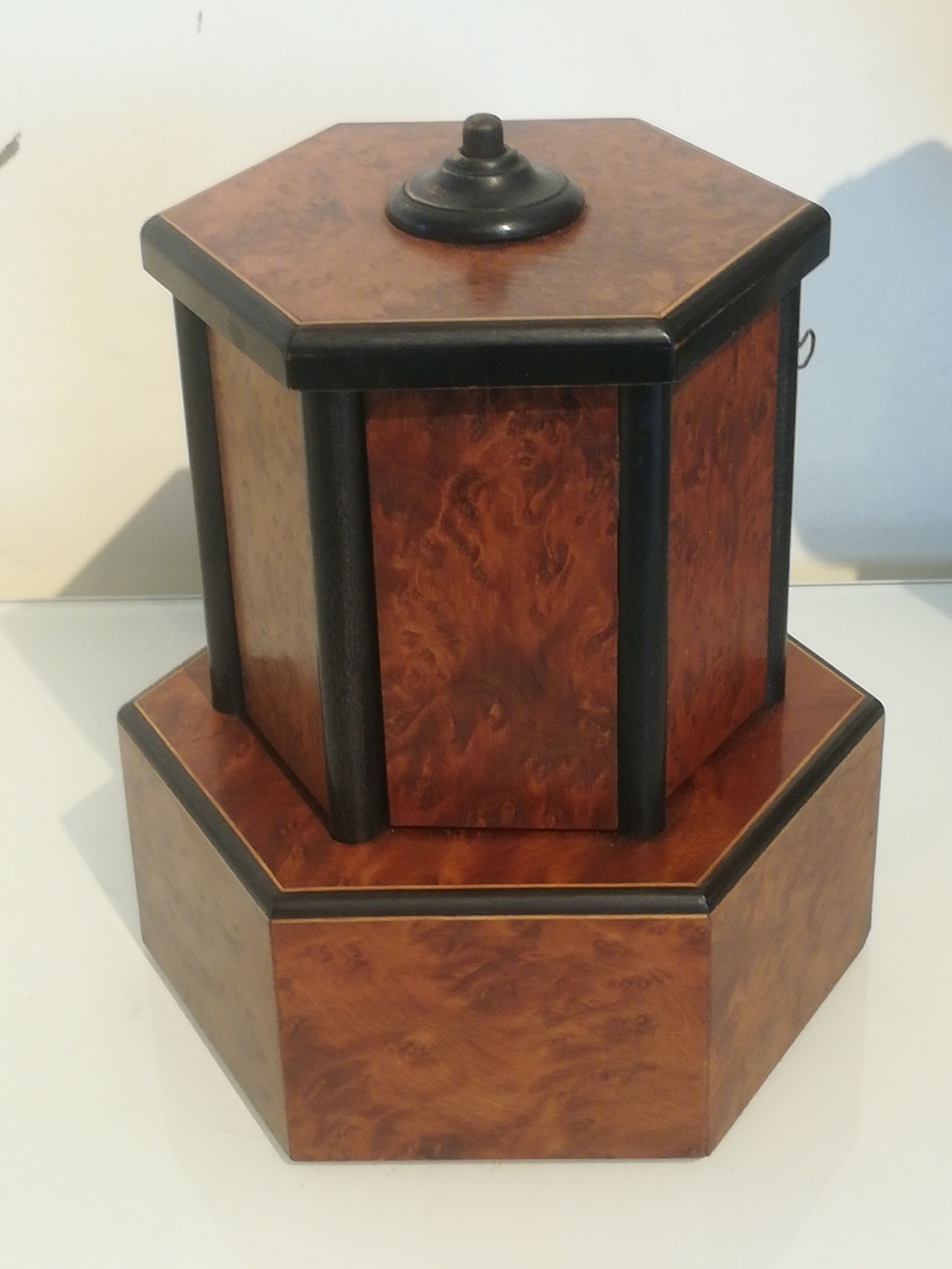 Cigar humidor in cedar burl