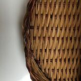 Table mirror in rattan 29 x 20 cm