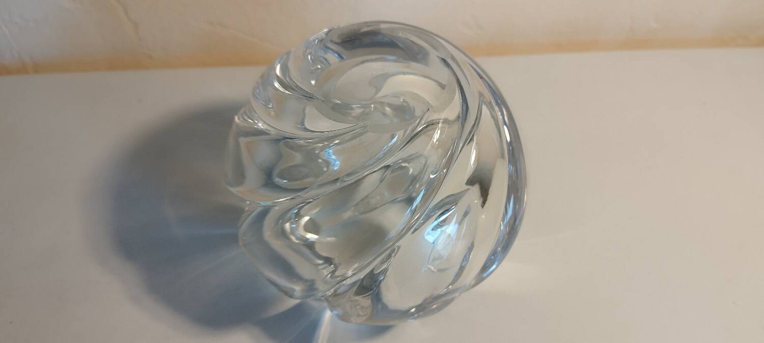 1950s crystal ball vase