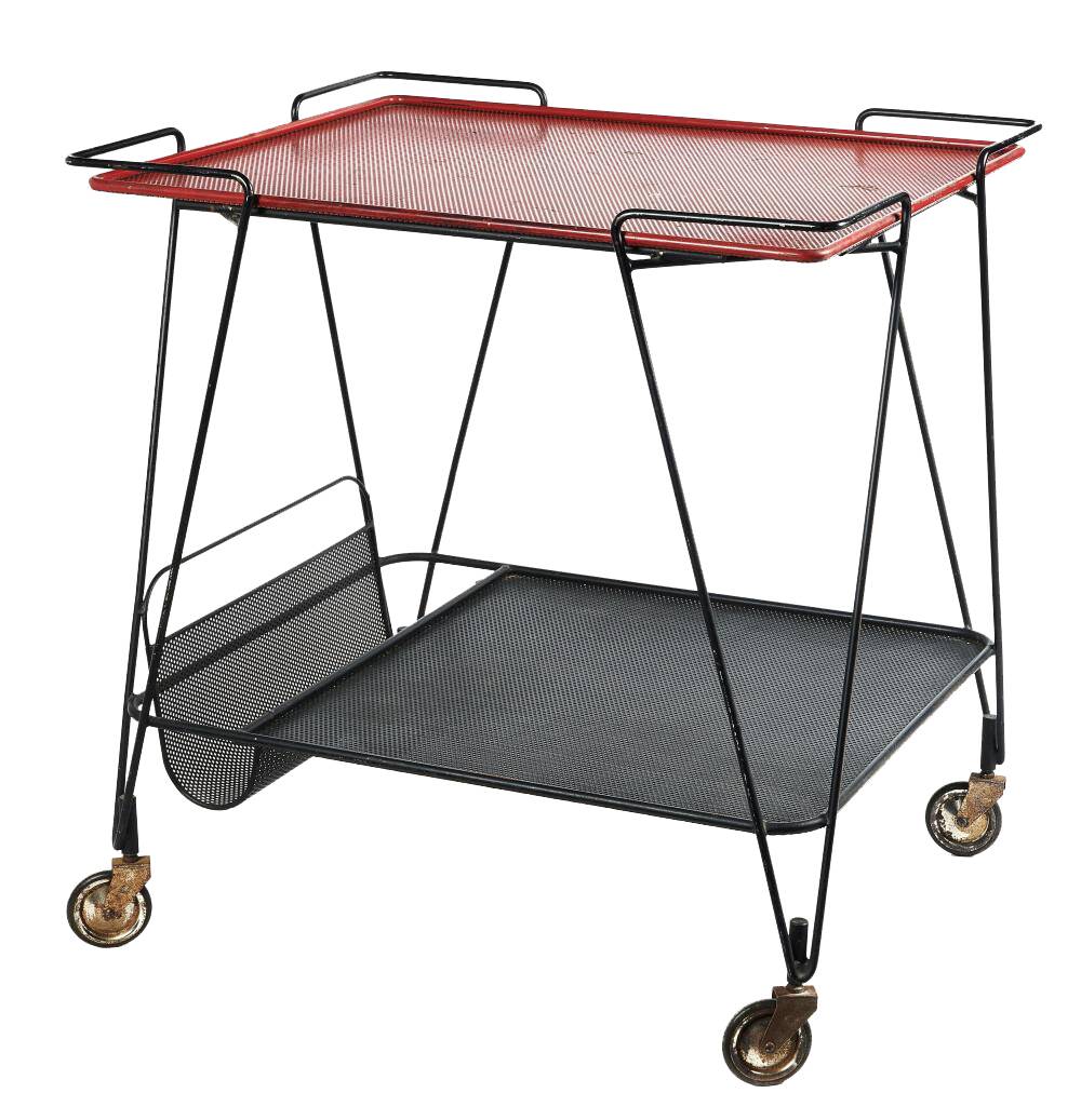 Side table • Vintage serving trolley • 1st Edition • Mathieu Matégot • 1952