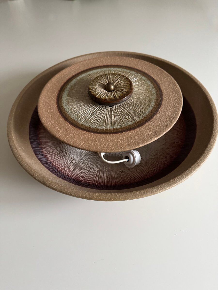 Vintage Danish stoneware wall lamp by Noomi Backhausen for Søholm, 1960s