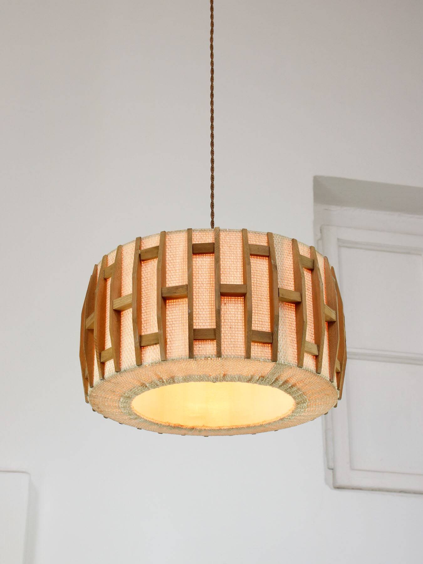 Mid-Century Danish Pendant Lamp in Teak, 1960s