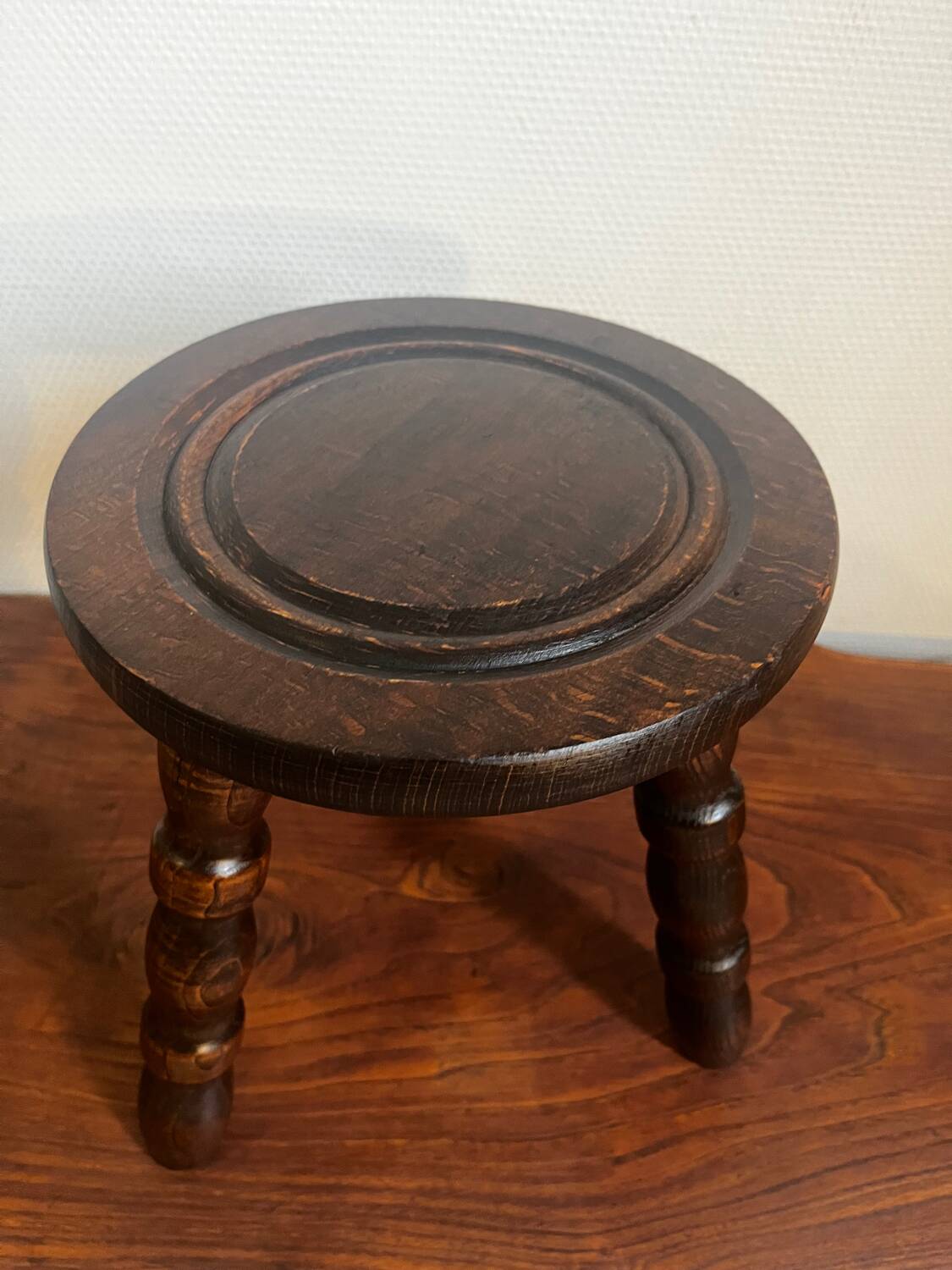 Wooden tripod stool for plant holder