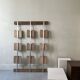 Large modernist wall coat rack in wood and metal, 1970s design.
