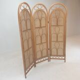 Italian rattan and wicker room divider 1960s