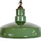 Industrial British Green Enamel Factory Pendant Lamp, 1960s