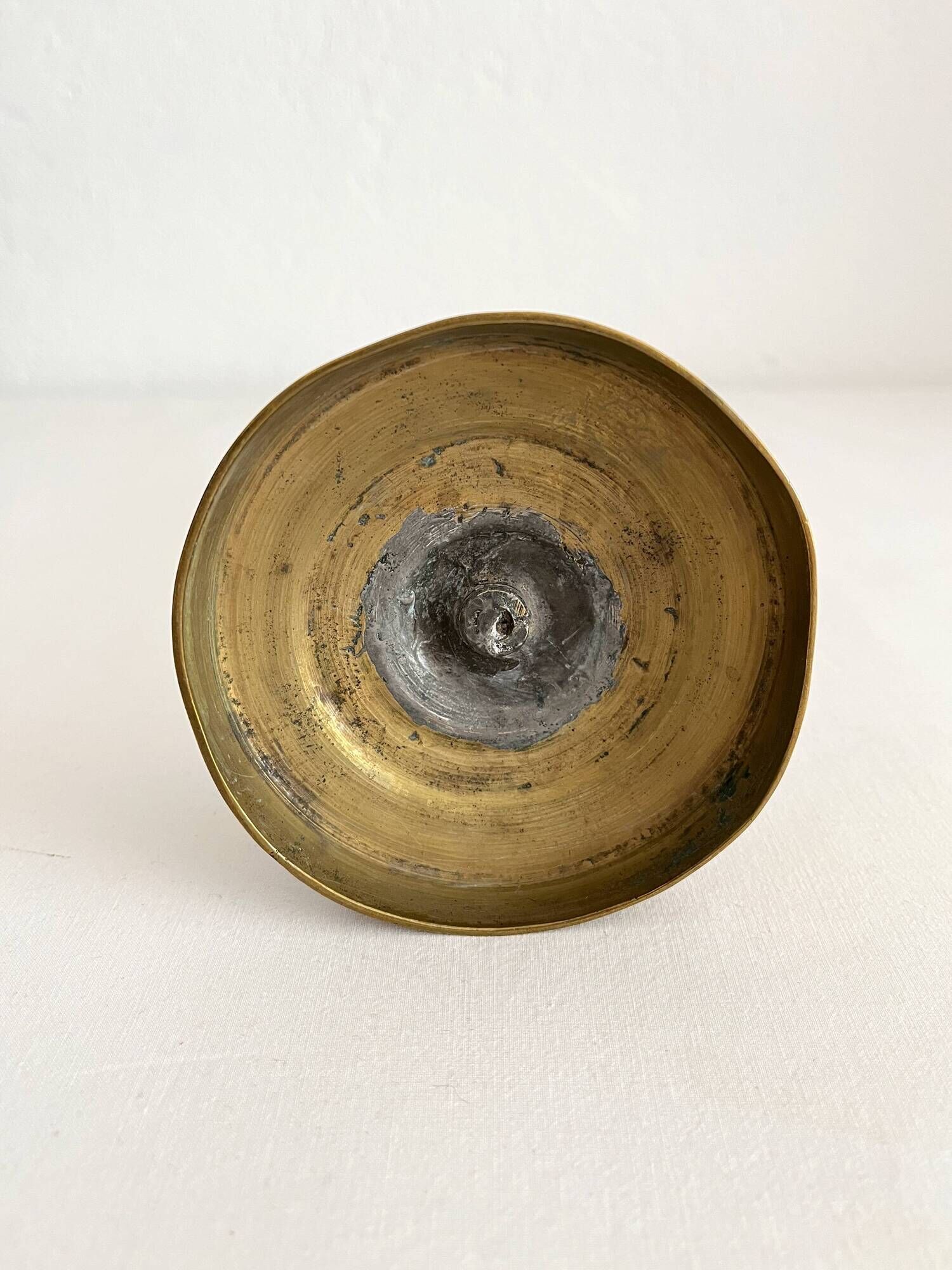 Antique brass candlestick candle holder decorated vintage