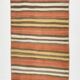 2x12 Warm Earth Tones Striped Lon Kilim Runner Rug, 65x366 Cm