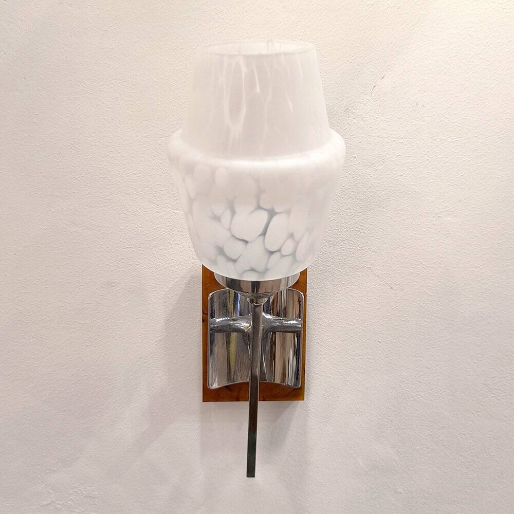 Applique murale marbrée du milieu du siècle en verre de Murano, années 1960.