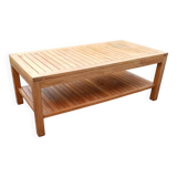 Genuine colonial teak coffee table with lower tray