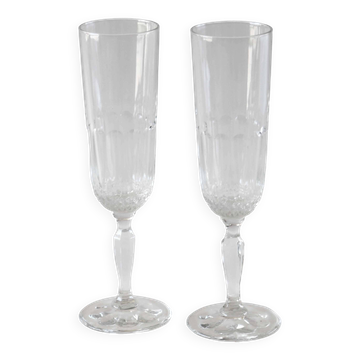 Paire de flutes cannelées