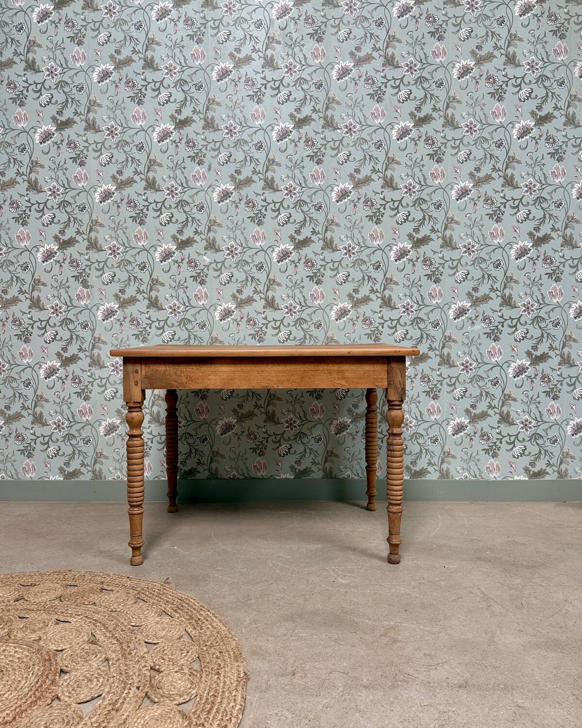 Antique table with turned legs (renovated)