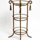 Italian Mid Century Regency side table in gold plated Metal by Li Puma
