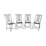 Wrought iron chairs with cushions