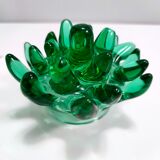 Postmodern Green Murano Glass and White Aluminum Table Lamp, Italy