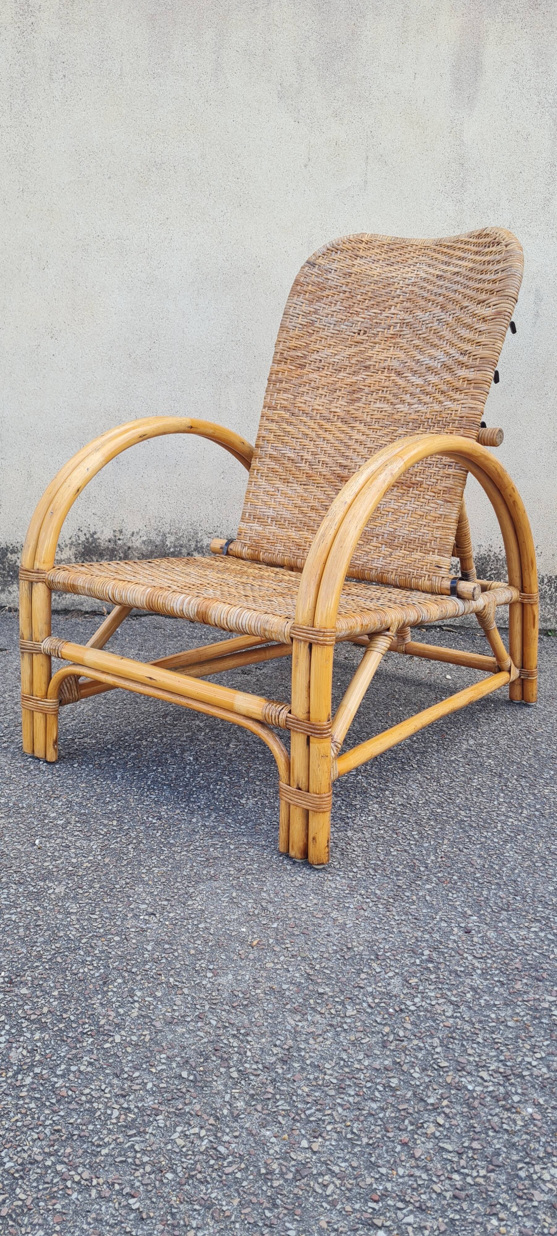 Rattan armchair